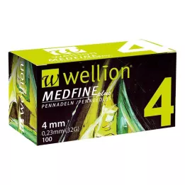 WELLION MEDFINE plus pen needles 4 mm, 100 pcs