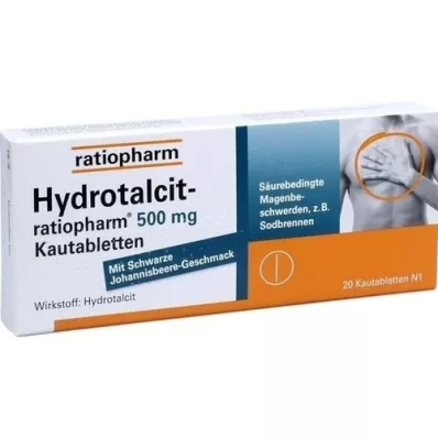 Hydrotalcit-ratiopharm 500 mg chewing tablets, 20 pcs