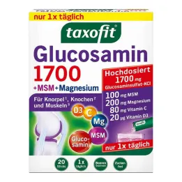 Taxofit Glucosamine 1700 + MSM + Magnesium Sticks, 20X4 g