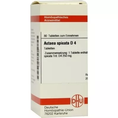 ACTAEA SPICATA D 4 tablets, 80 pcs ACTAEA SPICATA D 4 tablets, 80 pcs