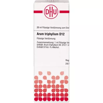 ARUM TRIPHYLLUM D 12 Dilution, 20 ml ARUM TRIPHYLLUM D 12 Dilution, 20 ml