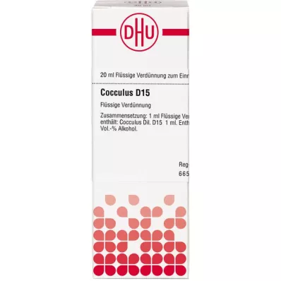 COCCULUS D 15 Dilution, 20 ml COCCULUS D 15 Dilution, 20 ml