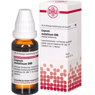 CUPRUM METALLICUM D 60 Dilution, 20mL CUPRUM METALLICUM D 60 Dilution, 20mL