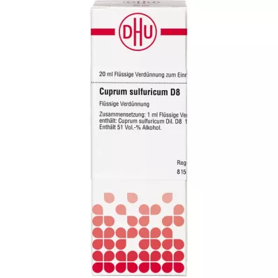 CUPRUM SULFURICUM D 8 Dilution, 20 ml CUPRUM SULFURICUM D 8 Dilution, 20 ml