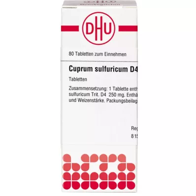 CUPRUM SULFURICUM D 4 tablets, 80 pcs CUPRUM SULFURICUM D 4 tablets, 80 pcs