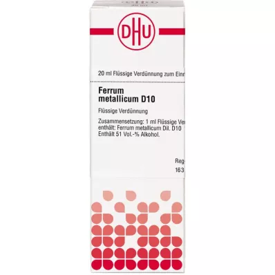 FERRUM METALLICUM D10 Dilution, 20mL