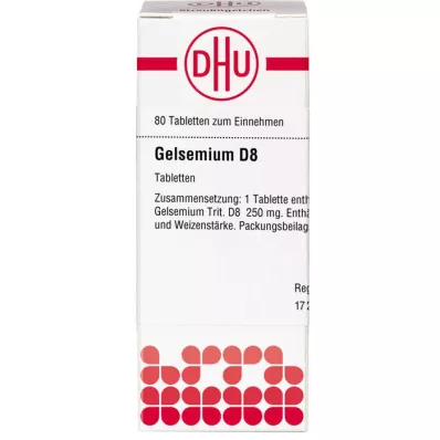 GELSEMIUM D 8 tablets, 80 pcs
