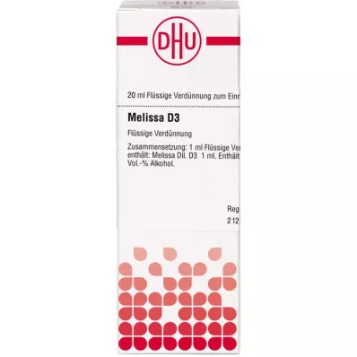 MELISSA D 3 Dilution, 20 ml MELISSA D 3 Dilution, 20 ml