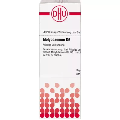 MOLYBDAENUM D 6 Dilution, 20mL MOLYBDAENUM D 6 Dilution, 20mL