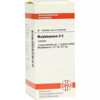 MOLYBDAENUM D 6 tablets, 80 pcs MOLYBDAENUM D 6 tablets, 80 pcs