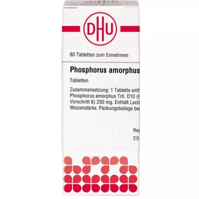 PHOSPHORUS AMORPHUS D 10 tablets, 80 pcs PHOSPHORUS AMORPHUS D 10 tablets, 80 pcs