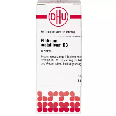 PLATINUM METALLICUM D 8 tablets, 80 pcs PLATINUM METALLICUM D 8 tablets, 80 pcs