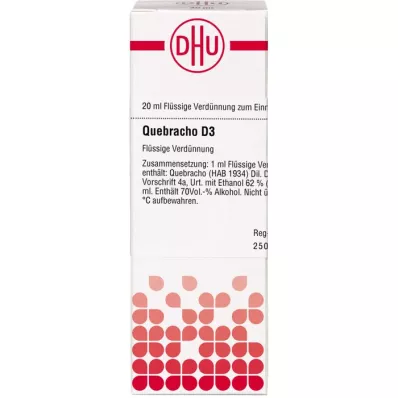 QUEBRACHO D 3 Dilution, 20 ml