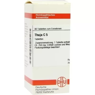 THUJA C 5 tablets, 80 pcs THUJA C 5 tablets, 80 pcs