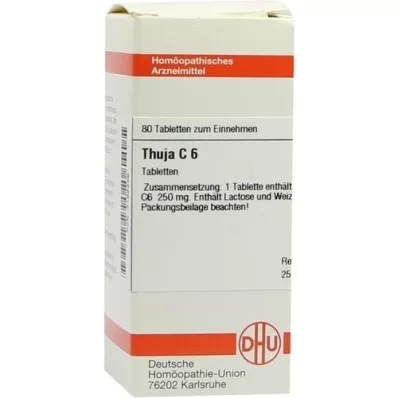THUJA C 6 tablets, 80 pcs THUJA C 6 tablets, 80 pcs