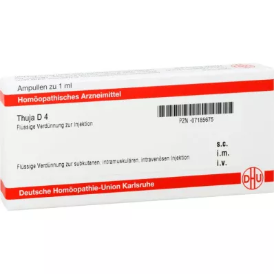 THUJA D 4 ampoules, 50 ml THUJA D 4 ampoules, 50 ml