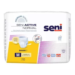 SENI Active Normal Incontinence Briefs Disposable M, 10 pcs
