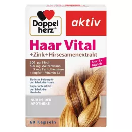 DOPPELHERZ Hair Vital+Zinc+Millet Extract Capsules, 60 pcs