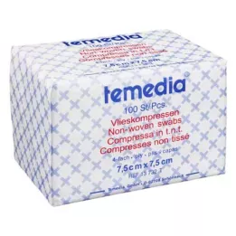 VLIESKOMPRESSEN 7.5x7.5 cm non-sterile 4-ply, 100 pcs
