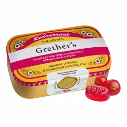GRETHERS Redcurrant+Vitamin C sugar-free pastilles, 110 g