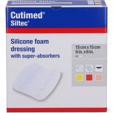 CUTIMED Siltec foam compound 15x15 cm non-adhesive, 12 pcs CUTIMED Siltec foam compound 15x15 cm non-adhesive, 12 pcs