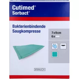 CUTIMED Sorbact absorbent compresses 7x9 cm, 6 pcs