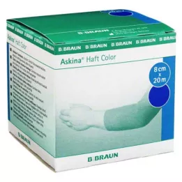 ASKINA Adhesive bandage color 8 cmx20 m blue, 1 piece
