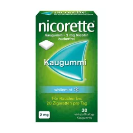 NICORETTE Chewing gum 2 mg whitemint, 30 pcs