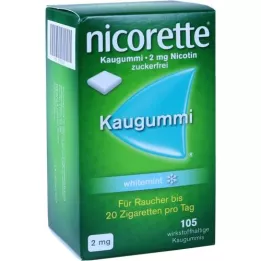 NICORETTE chewing gum 2 mg whiteemint, 105 pcs