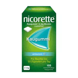 NICORETTE Chewing gum 2 mg whitemint, 105 pcs