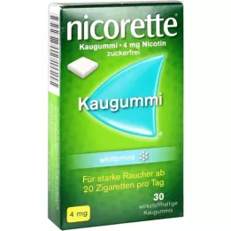 NICORETTE KauGummi 4 mg Whitemint, 30 pcs
