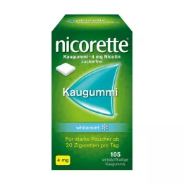 NICORETTE Chewing gum 4 mg whitemint, 105 pcs