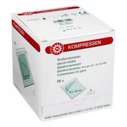 MULLKOMPRESSEN 10x10 cm sterile 8-fold, 50X2 pcs