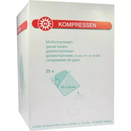 MULLKOMPRESSEN 10x10 cm sterile 8-fold, 25X5 pcs