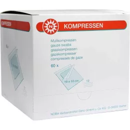 MULLKOMPRESSEN 10x10 cm sterile 12-fold, 60 pcs