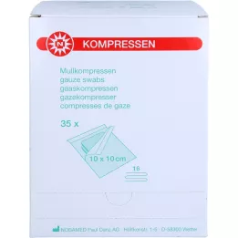 MULLKOMPRESSEN 10x10 cm sterile 16-fold, 35X2 pcs