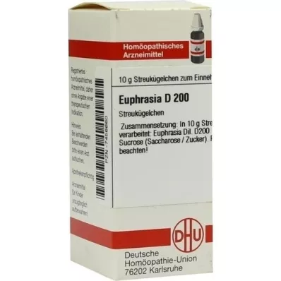 EUPHRASIA D 200 Globuli, 10 g