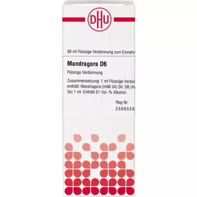 MANDRAGORA D 6 Dilution, 50mL MANDRAGORA D 6 Dilution, 50mL