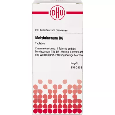 MOLYBDAENUM D 6 tablets, 200 pcs MOLYBDAENUM D 6 tablets, 200 pcs