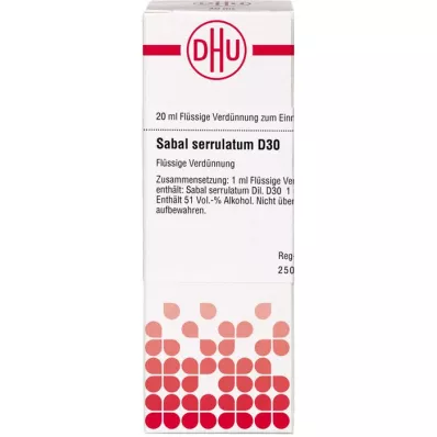 SABAL SERRULATUM D 30 Dilution, 20 ml