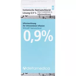 ISOTONISCHE NaCl 0.9% DELTAMEDICA Inf. solution glass bottle, 100 ml