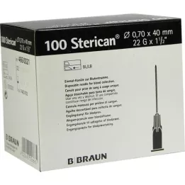STERICAN cannulas 22 GX1 1/2 0.7x40 mm, 100 pcs