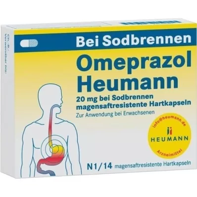 OMEPRAZOL Heumann 20 mg b.Sodbr.magensaftr.Hartk., 14 St