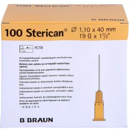 STERICAN Cannulas 19 Gx1 1/2 1.1x40 mm SB, 100 pcs