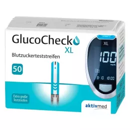 GLUCOCHECK XL Blood glucose test strips, 50 pcs