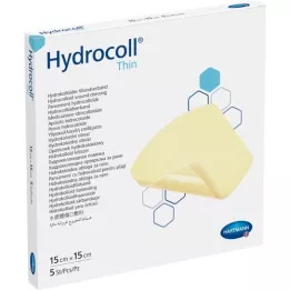 HYDROCOLL Thin Wundverband 15x15 cm, 5 pcs
