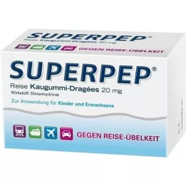 SUPERPEP Travel chewing gum Dragees 20 mg, 20 pcs