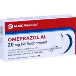 OMEPRAZOL AL 20 mg B.Sodbr.Magagenattres.abitten, 7 pcs