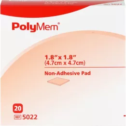 POLYMEM Wound pad n.adhesive 5x5 cm, 20 pcs