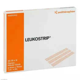 LEUKOSTRIP Wound suture strips 6.4x76 mm, 10x3 pieces